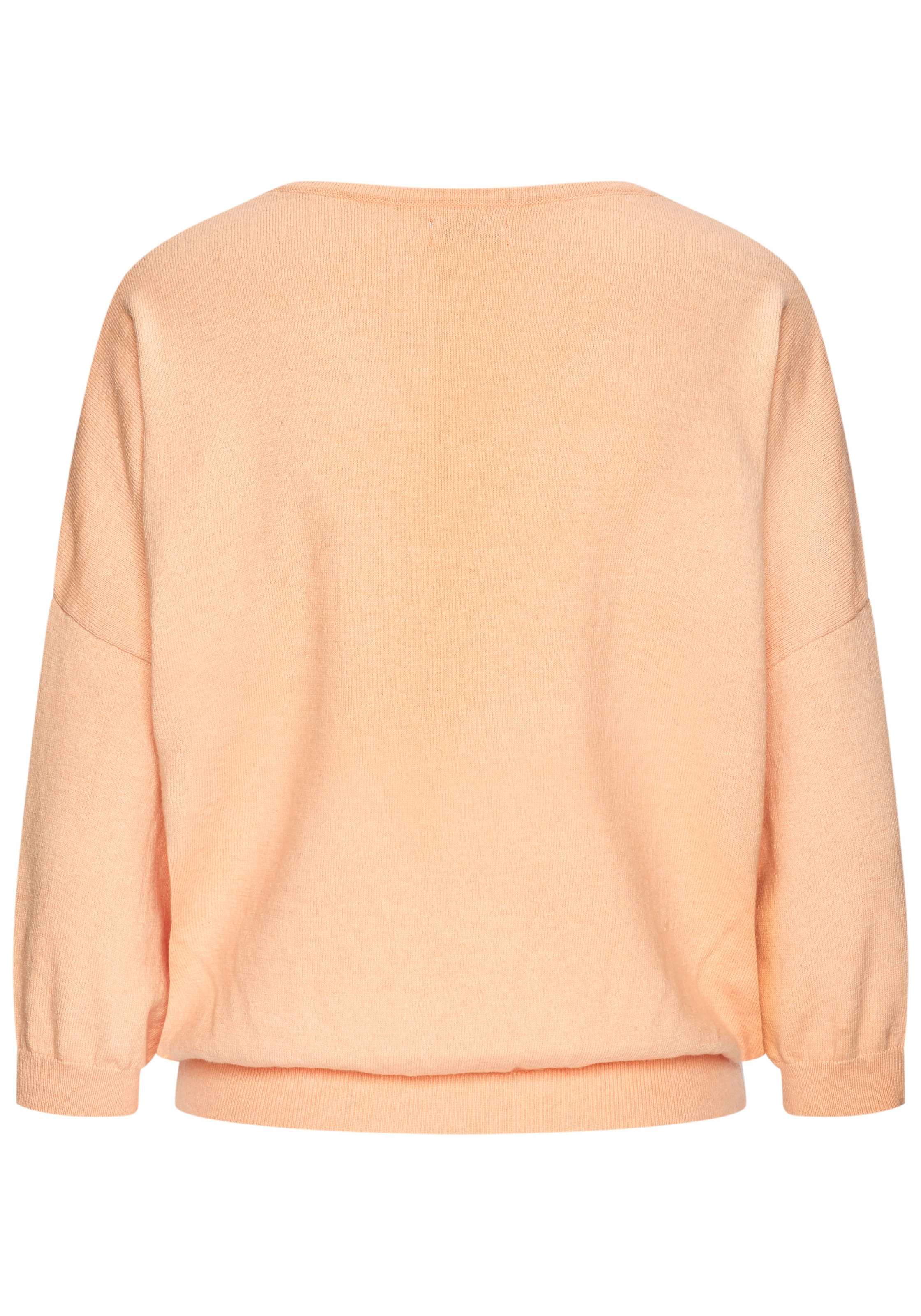 Vivance Fledermauspullover aus weicher Feinstrickqualität, mit V-Ausschnitt und lockerer Passform