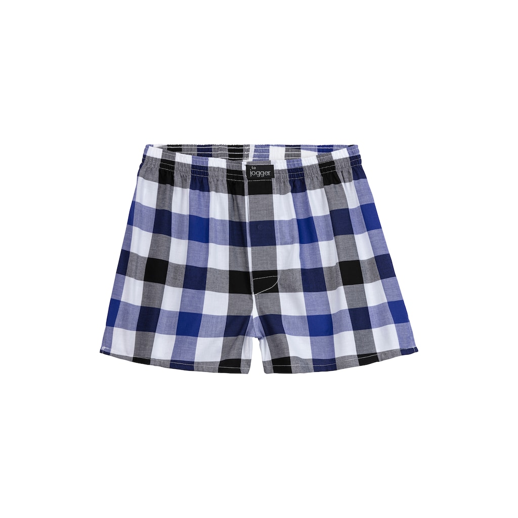 le jogger® Webboxer, (Packung, 3 St.), farbig kariert