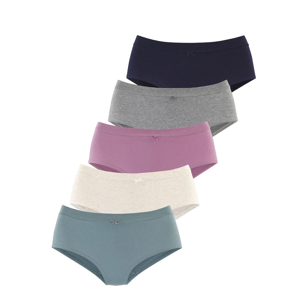 Vivance Taillenslip, (5er-Pack), mit breitem Bündchen ohne zusätzliches Gummi