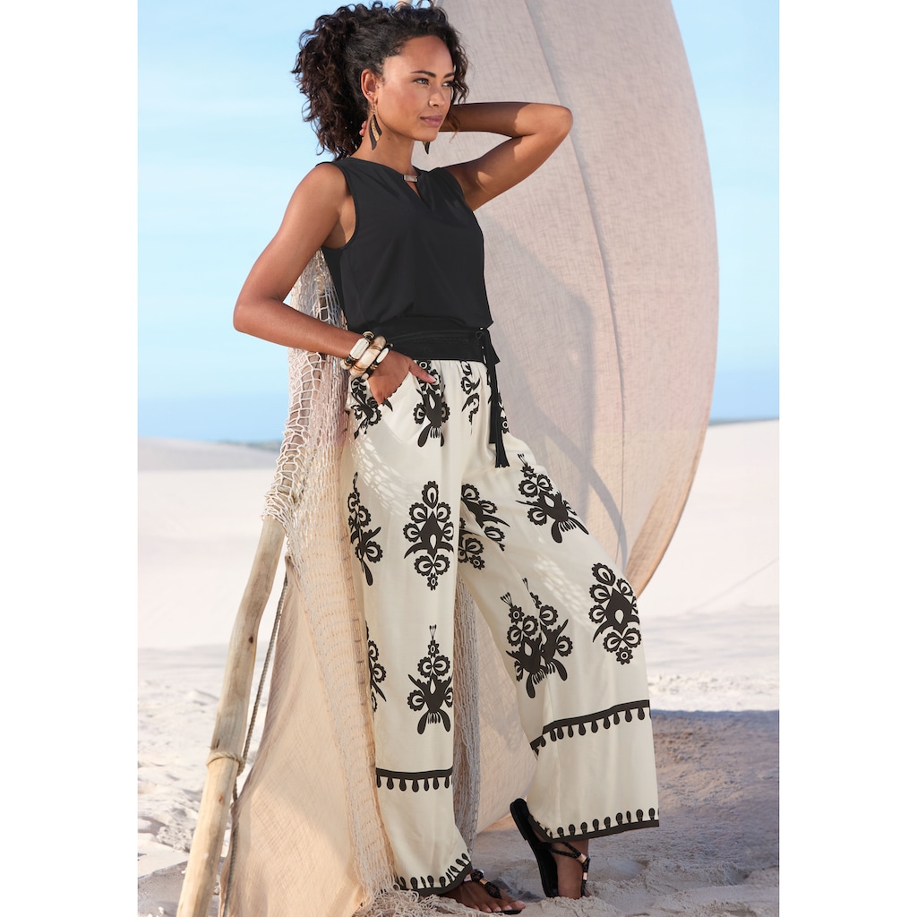 LASCANA Palazzohose, mit Ethnoprint, Sommerhose