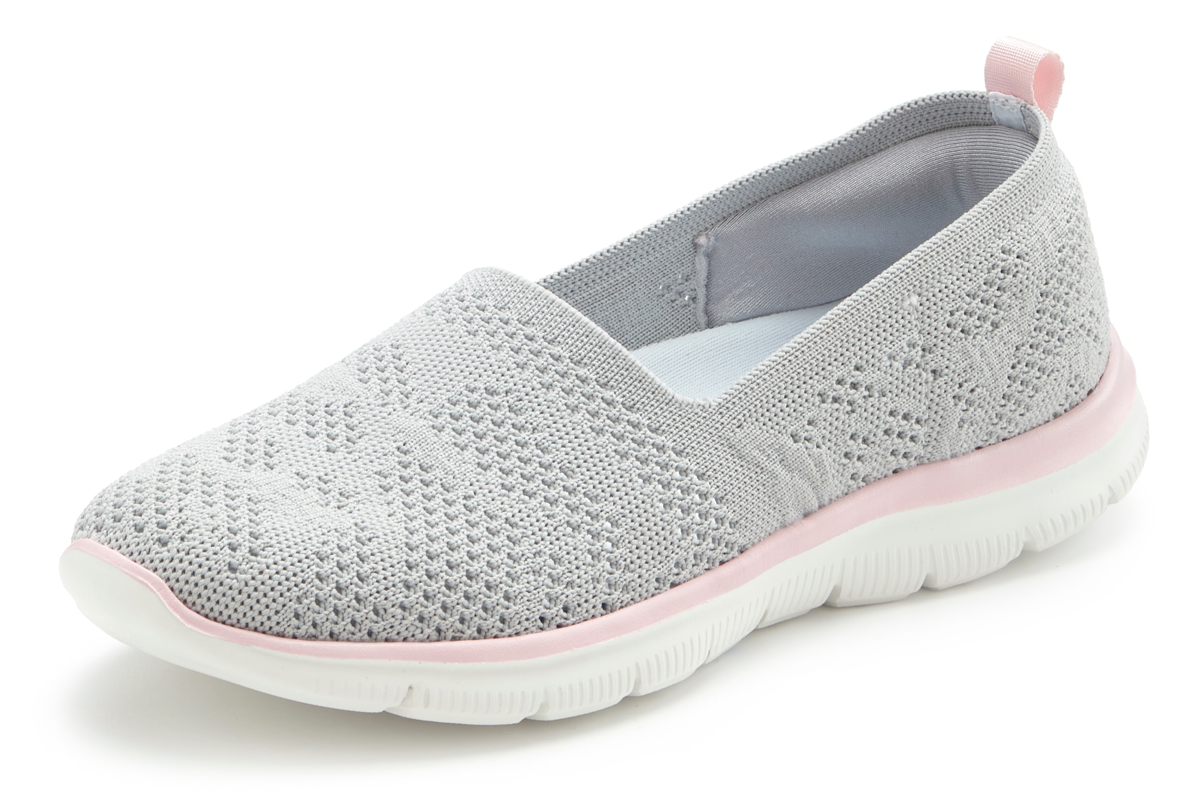 LASCANA Slipper »Ballerina, Sneaker, Freizeitschuh, Slip-On-Sneaker,«  NEU zum Reinschlüpfen, ultraleicht VEGAN