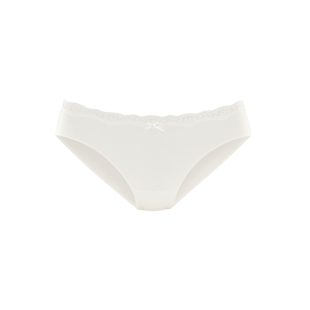 LASCANA Bikinislip »Bikinislip«, (Packung, 4 St.), aus elastischer Baumwolle, in schöner Box
