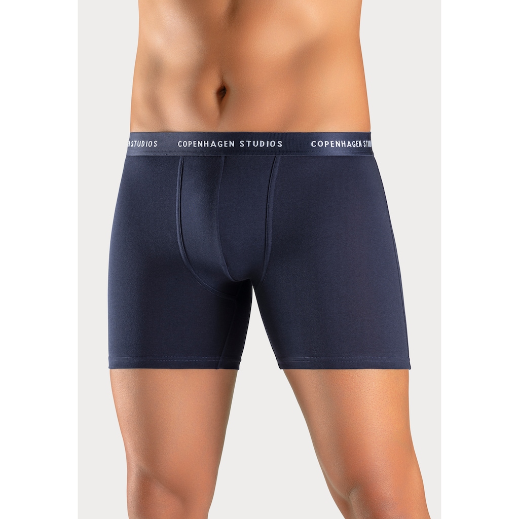 Copenhagen Studios Boxer »Boxershorts für Herren«, (3 St.), mit längerem Bein und Logobund