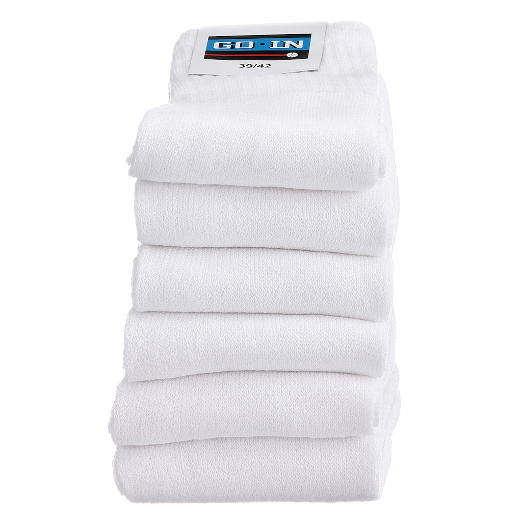 Go in Tennissocken, (Packung, 6 Paar), mit geripptem Schaft