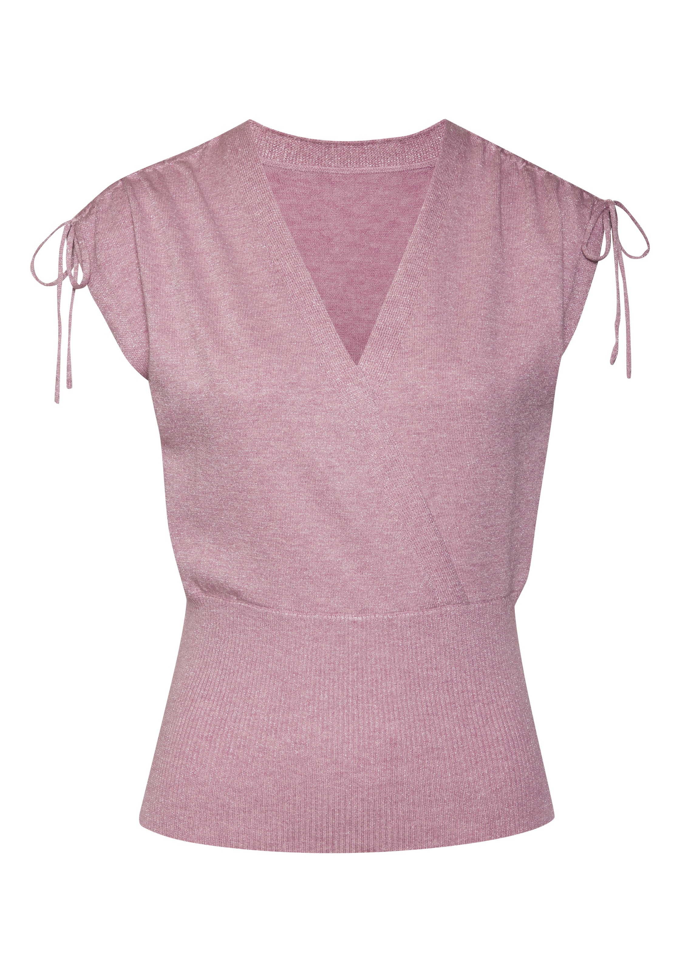 LASCANA Stricktop, mit glänzendem Lurexgarn