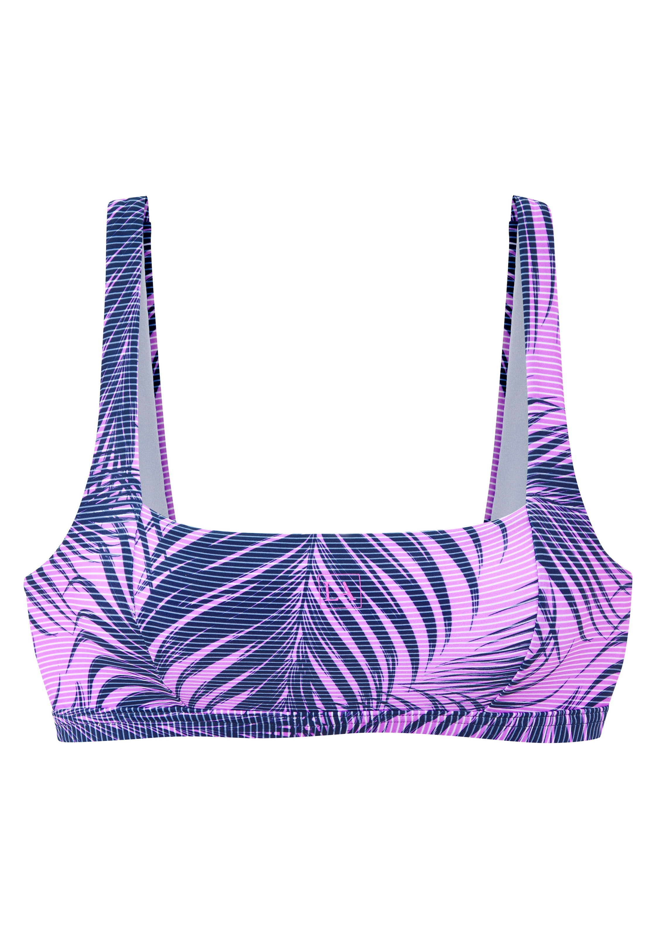 LASCANA ACTIVE Top bikini bustier »Coal« im Mustermix aus Palmen und Streifen