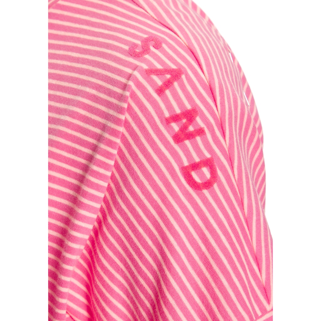 Elbsand 3/4-Arm-Shirt »Veera«, mit Logoprint und überschnittenen Schultern, lässiges Shirt