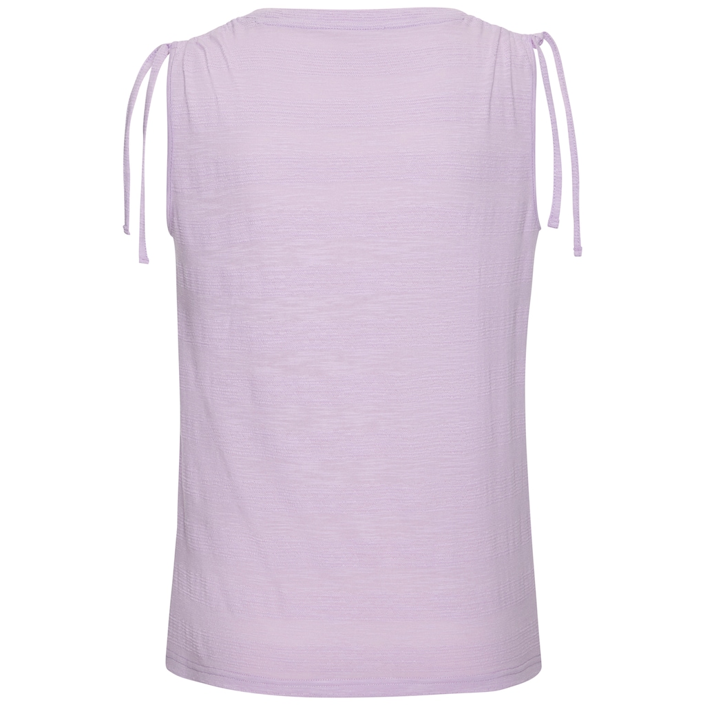 Vivance Tanktop »mit verstellbarer Raffung an der Schulter«, (2er-Pack), aus pflegeleichter Qualität mit Baumwolle