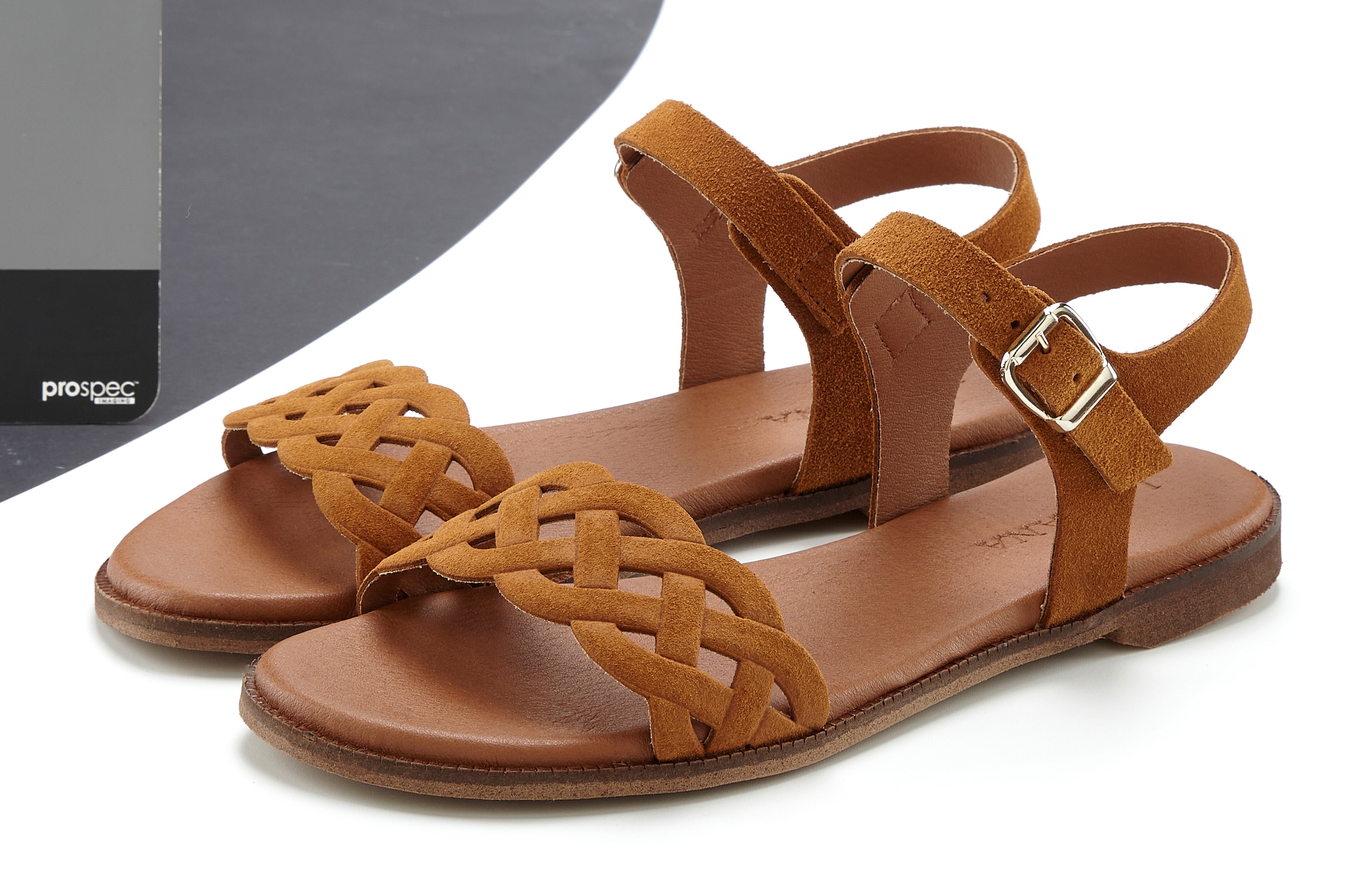 LASCANA Sandale »Sommerschuh«, Sandalette, Sommerschuh aus Leder mit Cut-Outs und weicher Innensohle
