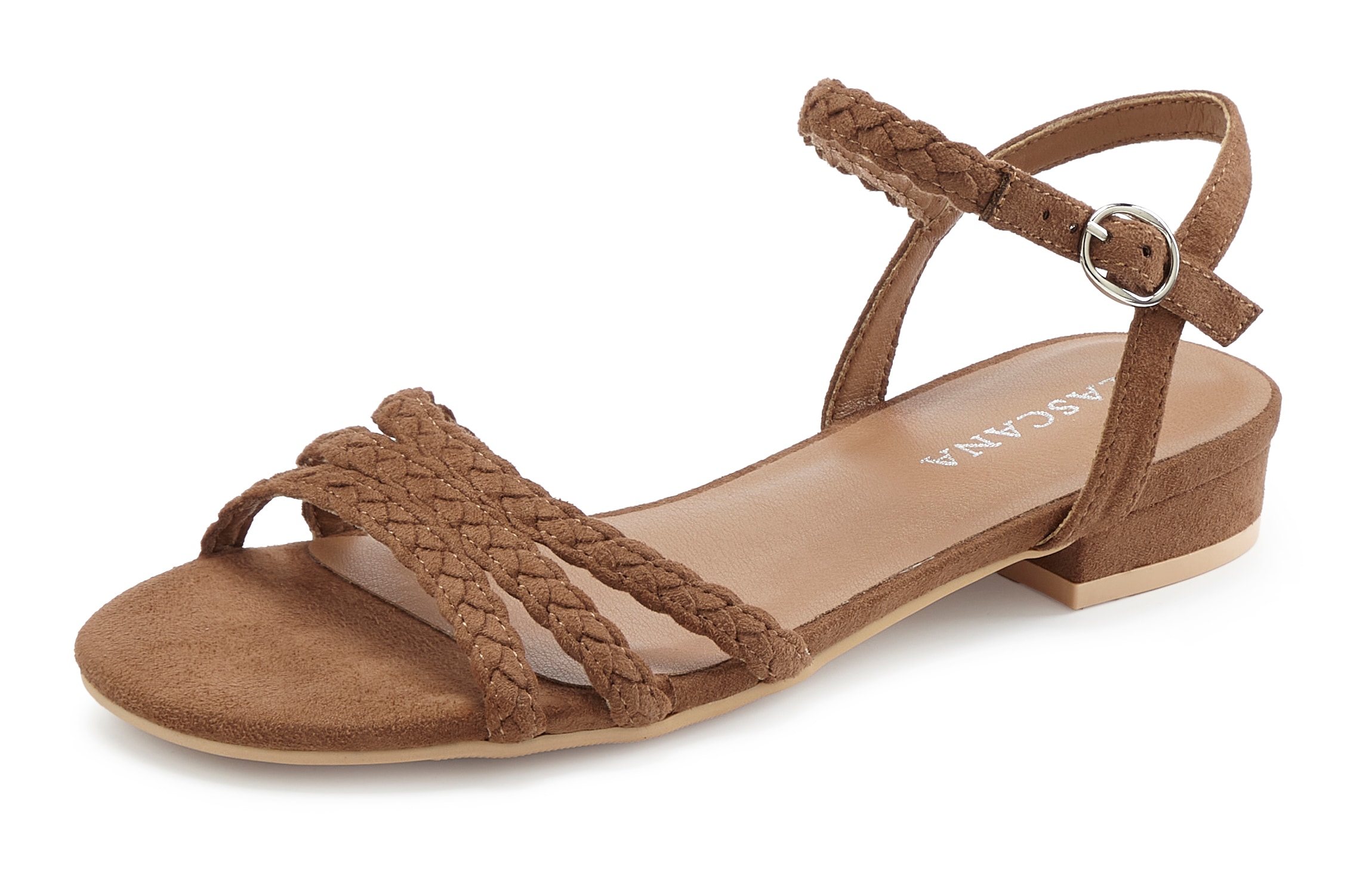 LASCANA Sandale »Sommerschuh«  Sandalette, Sommerschuh mit geflochtenen Riemchen VEGAN