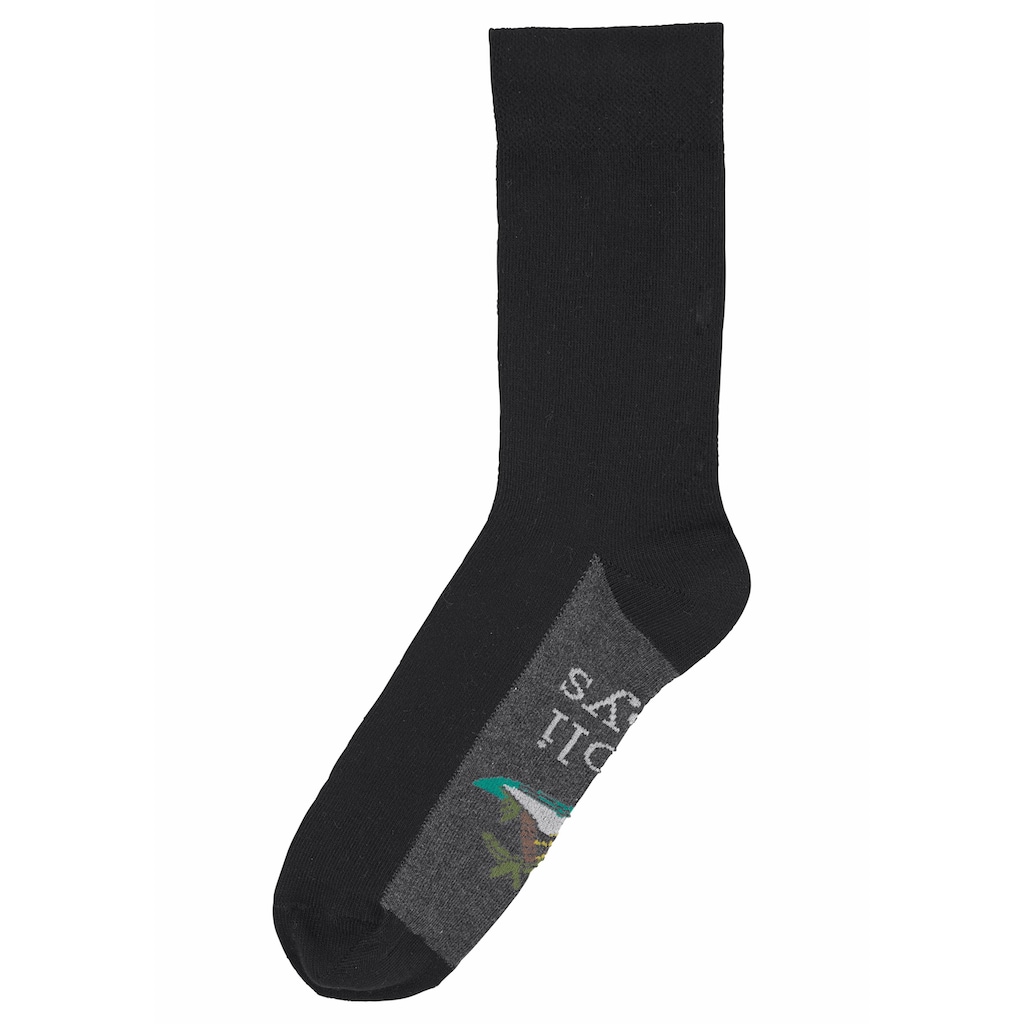 H.I.S Socken, (Packung, 3 Paar), mit Bier Print