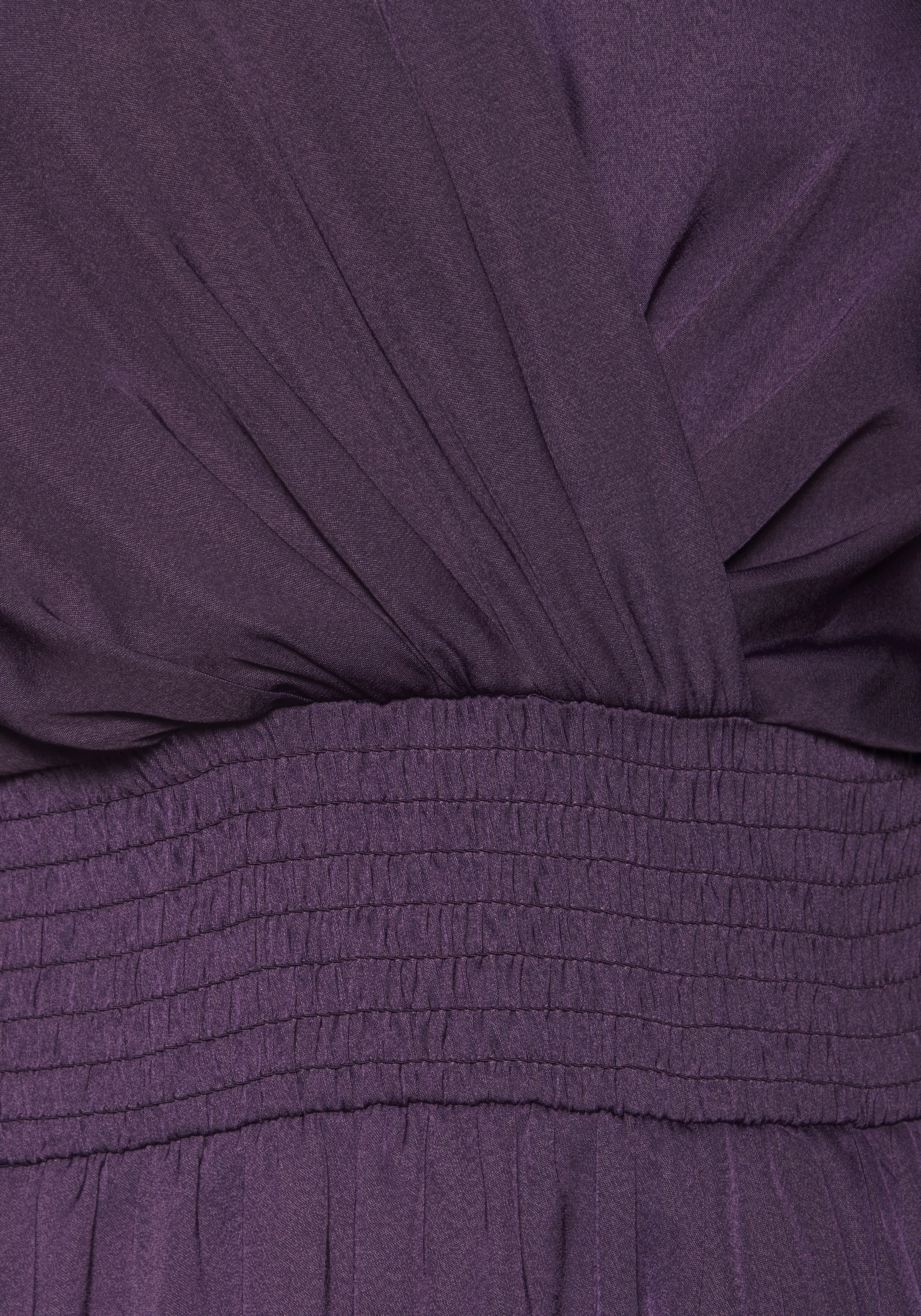 LASCANA Satinkleid, mit kurzen Ärmeln, Sommerkleid