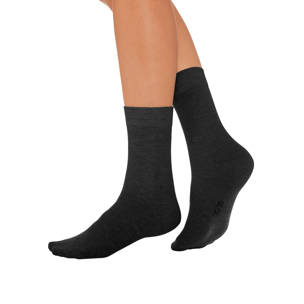 Lavana Basicsocken, (Packung, 7 Paar), mit druckfreiem Bündchen