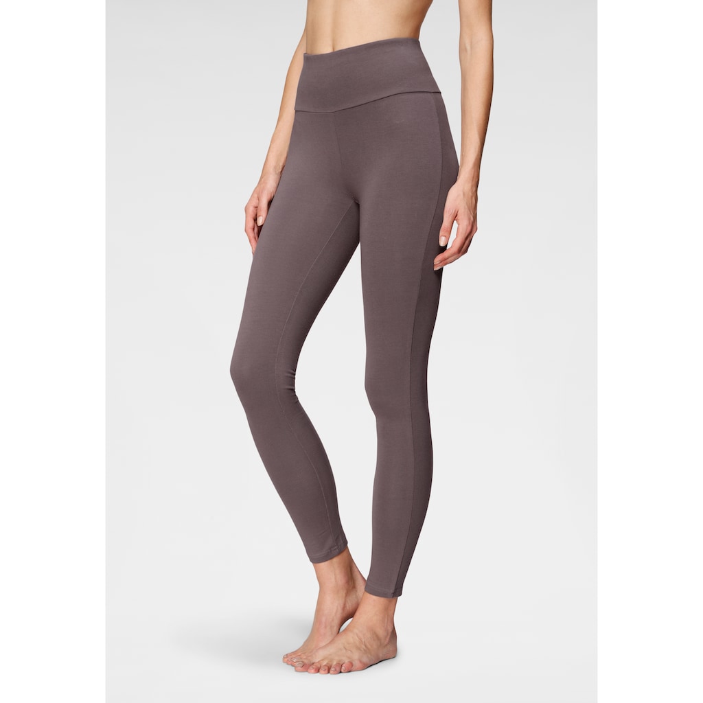 LASCANA Leggings, mit breitem Bündchen