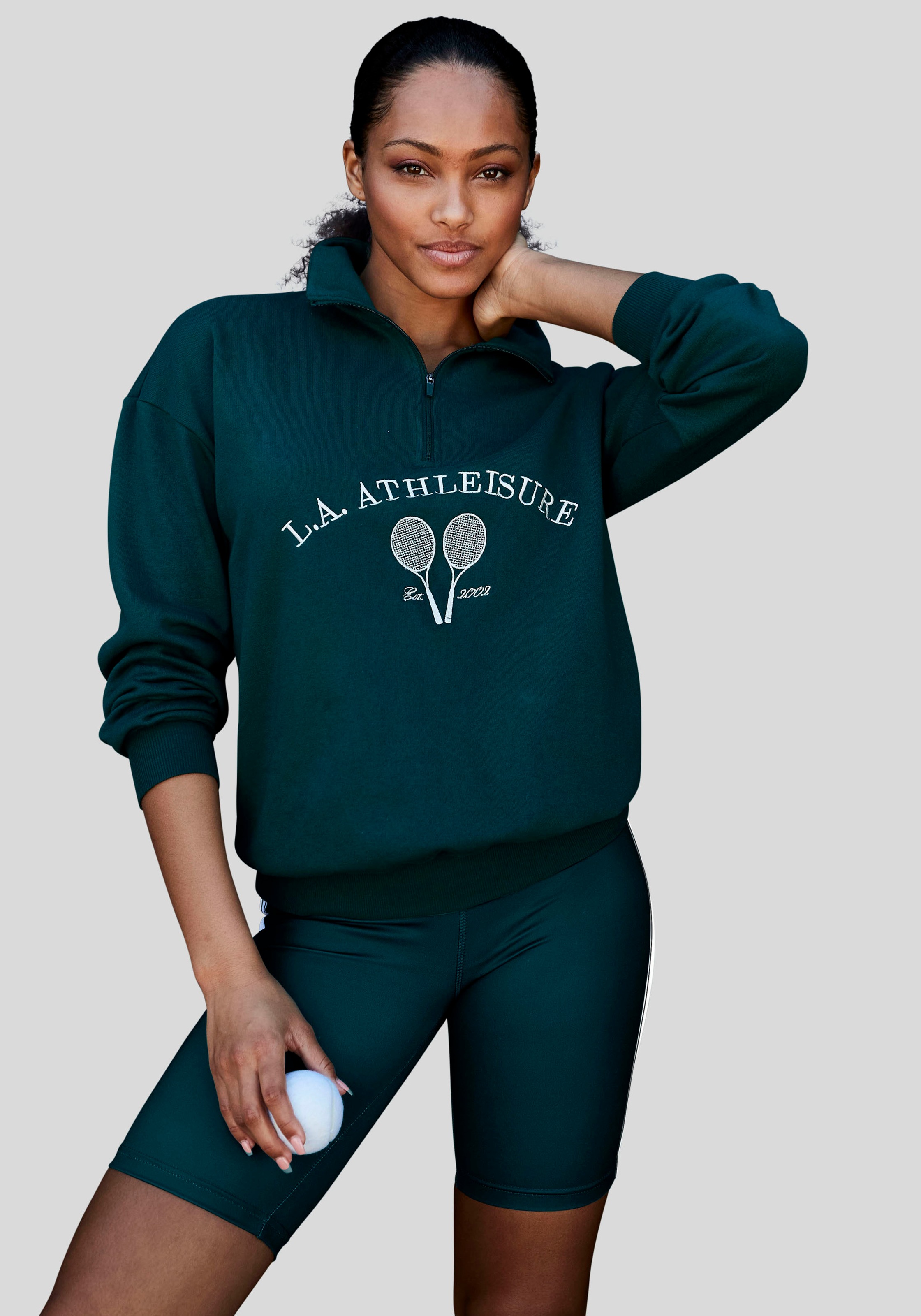 LASCANA ACTIVE Sweatshirt »Tennis«, mit Stehkragen und Reissverschluss