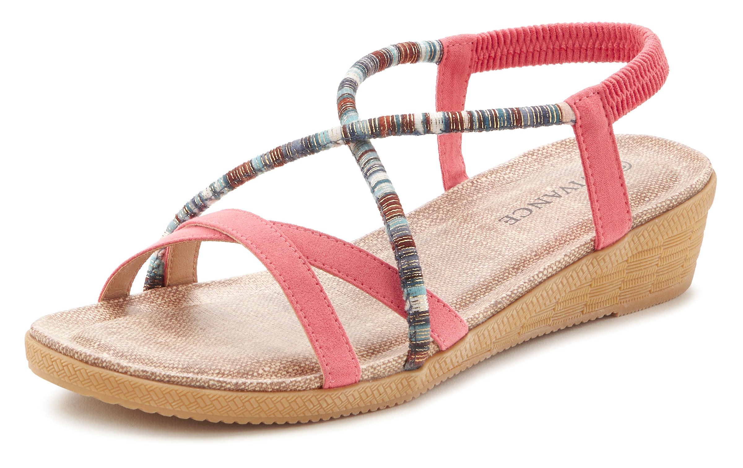 Vivance Sandale »Sommerschuh«, mit dezenten Schmuckelementen, Sandalette, Sommerschuh VEGAN