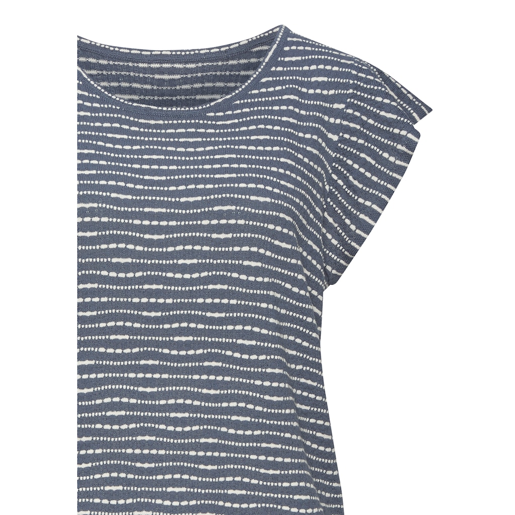 Vivance Rundhalsshirt »mit Flügelärmelchen«, aus leichter Feinstrickqualität