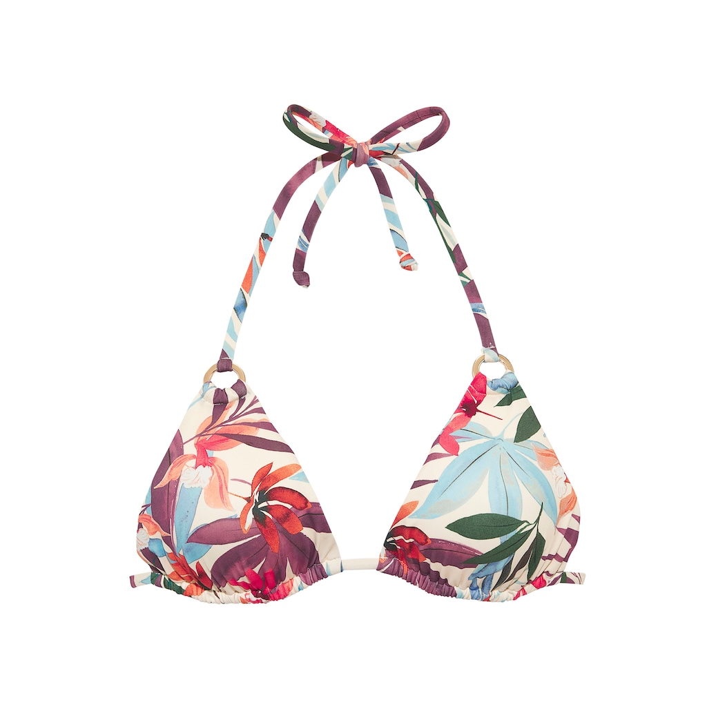 LASCANA Triangel-Bikini-Top »Imani«, mit sommerlichem Blätterprint