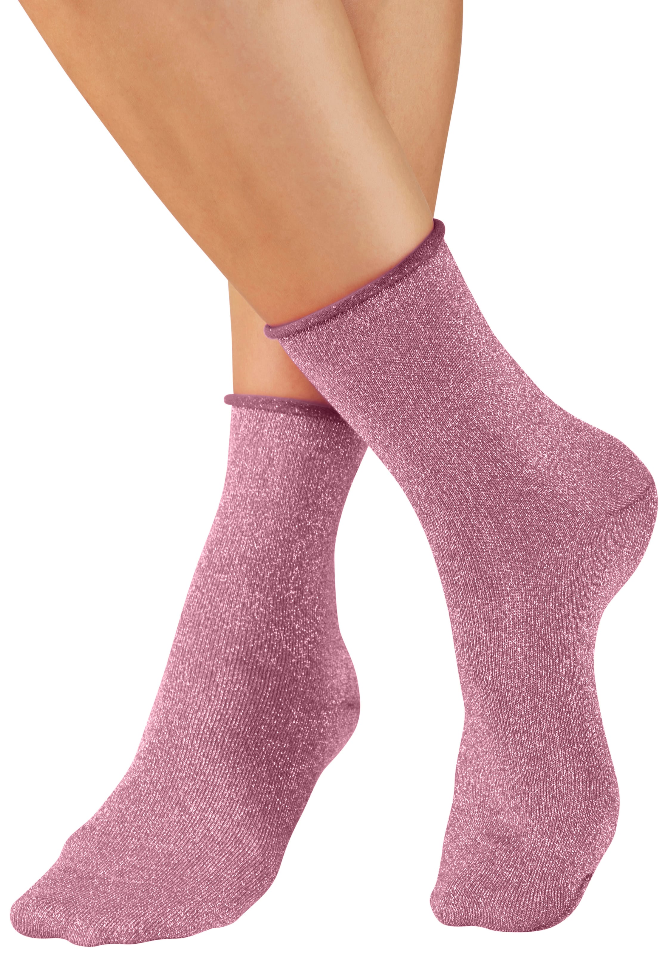 Copenhagen Studios Socken Packung, 2 Paar tlg. mit glitzernden Metallfäden