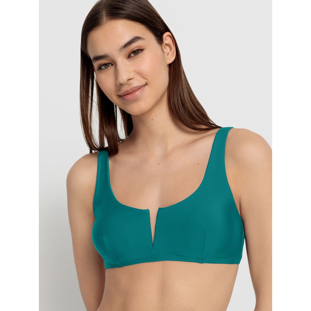 LSCN by LASCANA Bustier-Bikini-Top »Gina«, mit V-Ausschnitt vorne