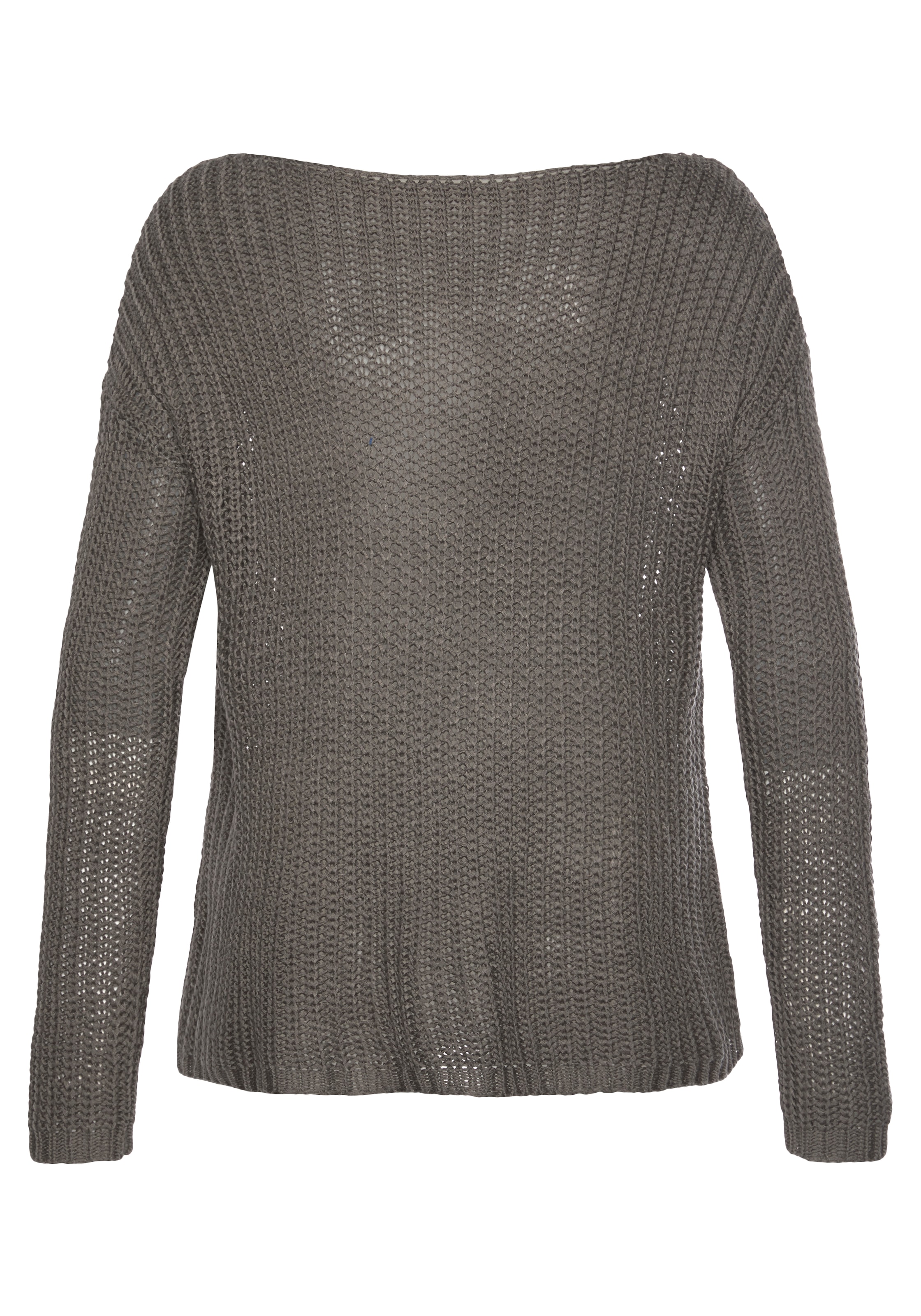 LASCANA Rundhalspullover, aus weichem Grobstrick, lockerer Strickpullover, Damenpullover