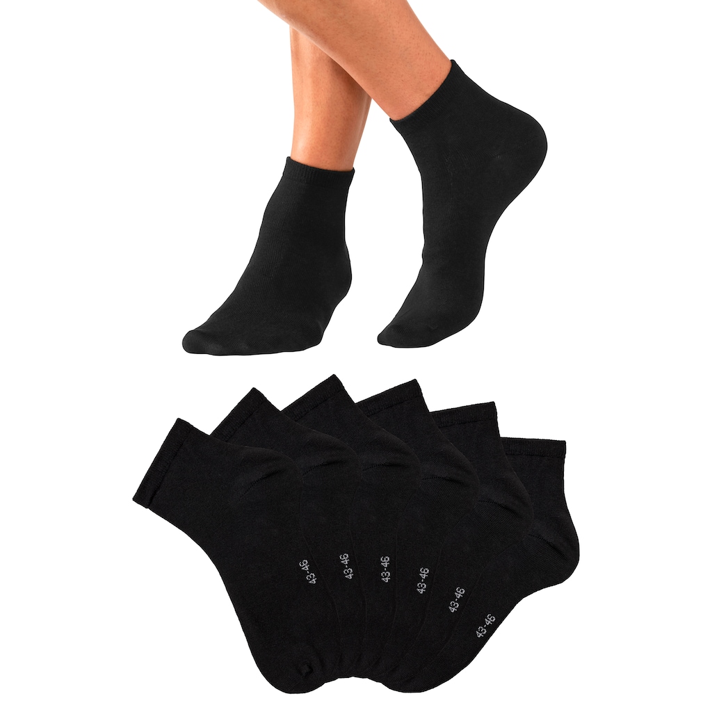 Bench. Kurzsocken, (Packung, 6 Paar), mit eingestricktem Markenlogo im Bündchen