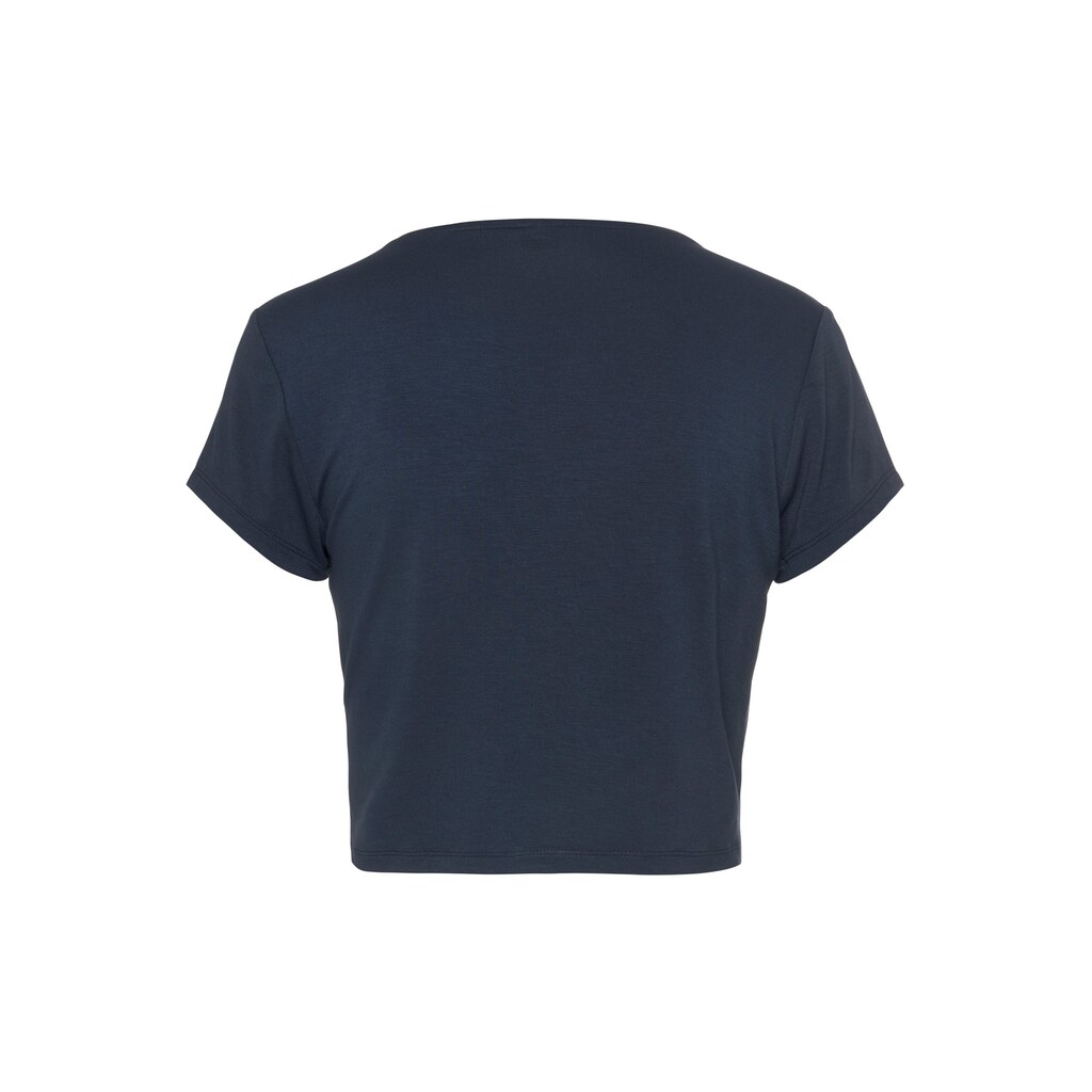 s.Oliver Kurzarmshirt, zum Binden, Jerseyware, Cropshirt, Strandshirt