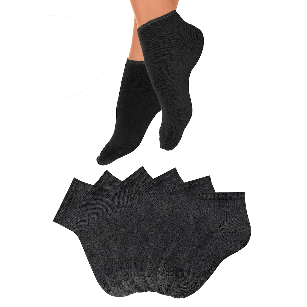 H.I.S Kurzsocken, (Packung, 6 Paar), mit kuscheligem Innenfrottee