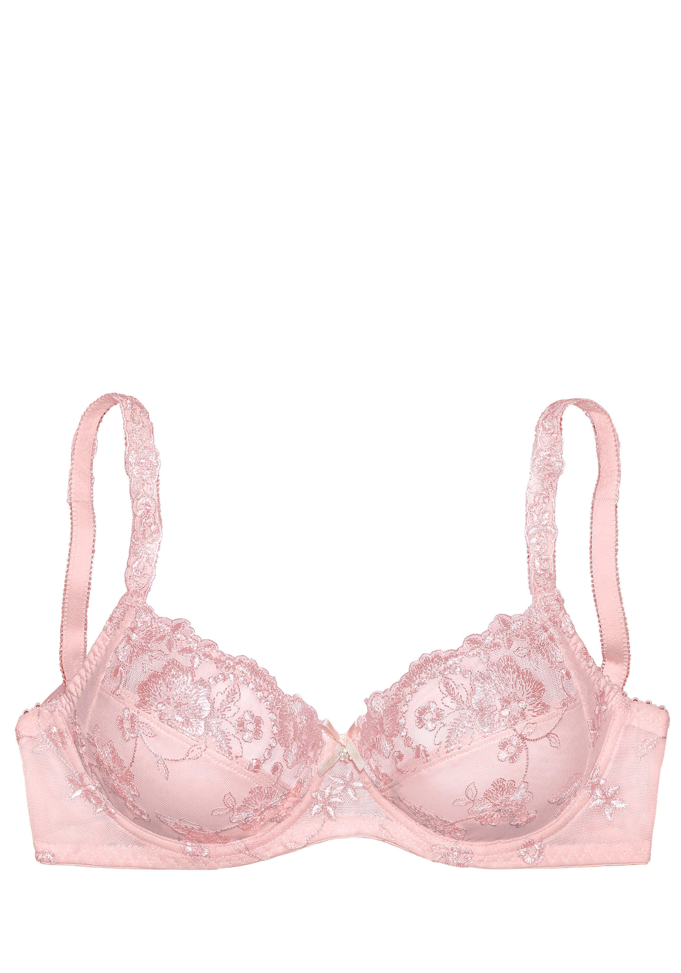 LASCANA Bügel-BH »Wanda«, mit Stickerei Spitze in floraler Optik, Dessous
