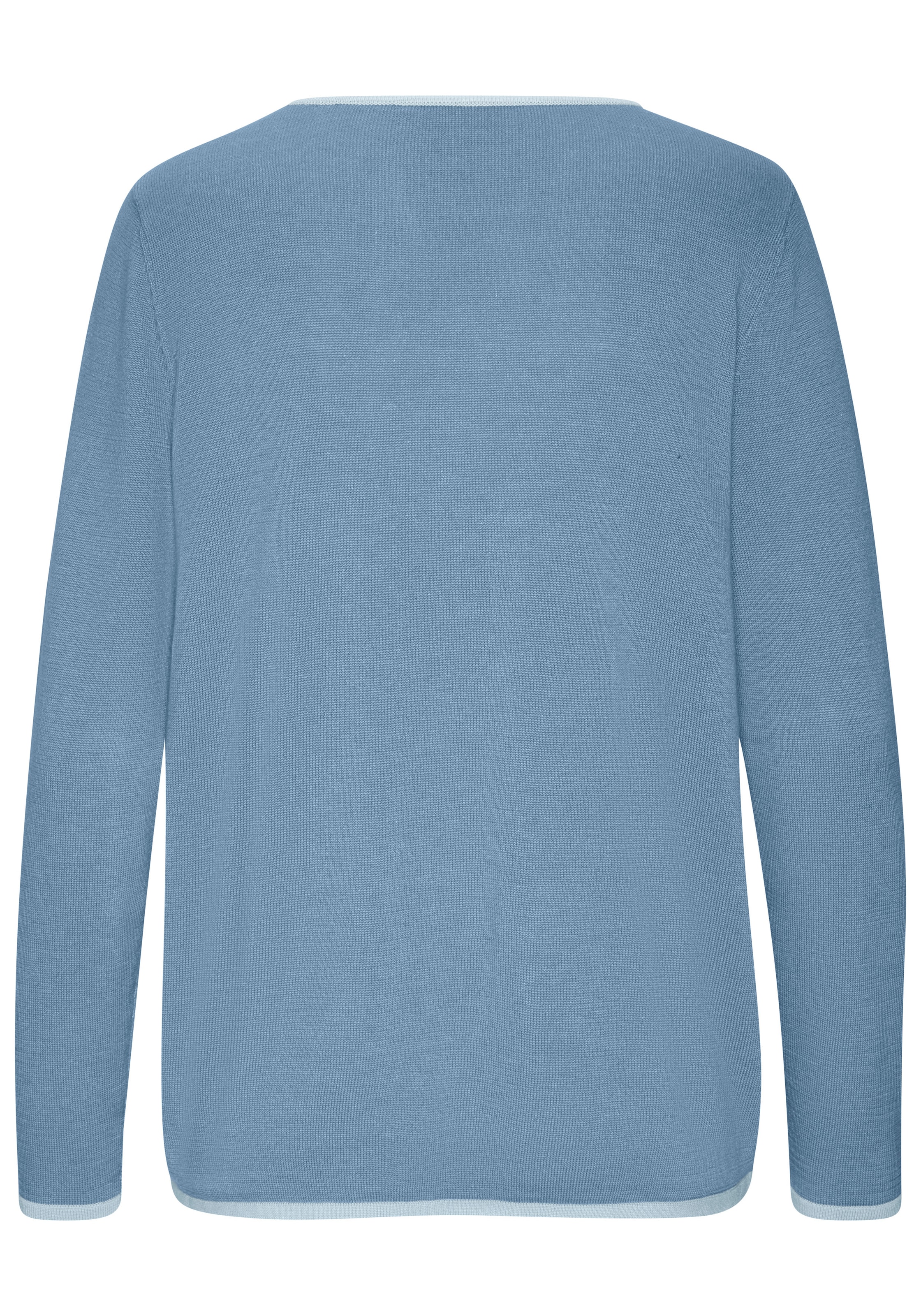 Vivance V-Ausschnitt-Pullover, mit Kontrastkanten, casual