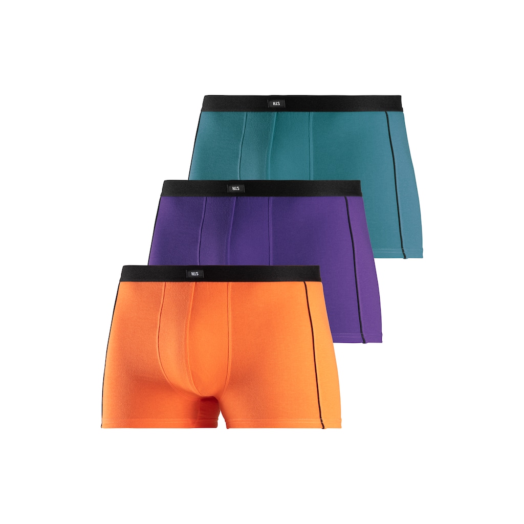 H.I.S Boxer »Boxershorts für Herren«, (Packung, 3 St.), mit schmalen Piping an den Seiten