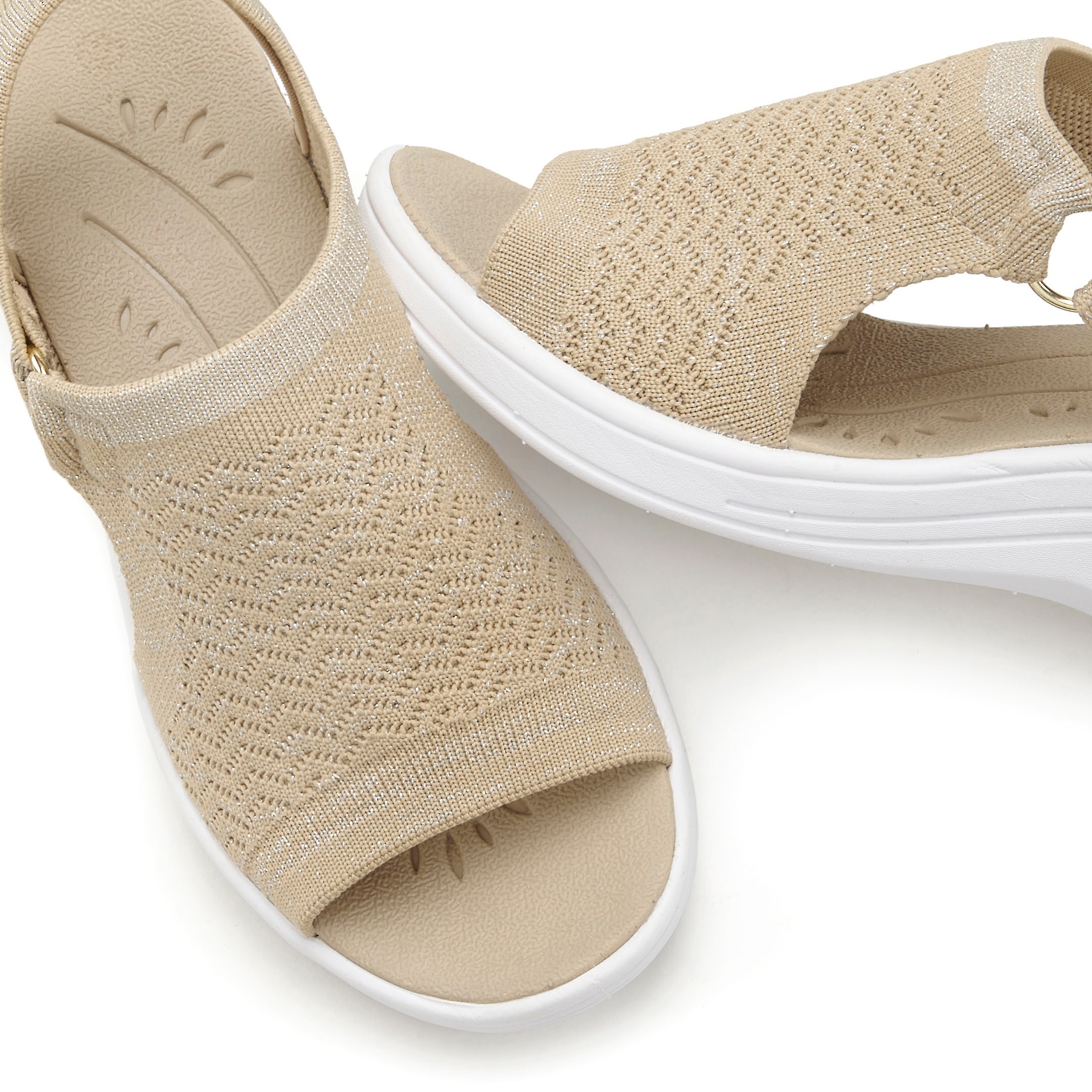 Vivance Sandales »Sandale, Sommerschuh, offener Schuh«  mit Keilabsatz und Klettverschluss VEGAN