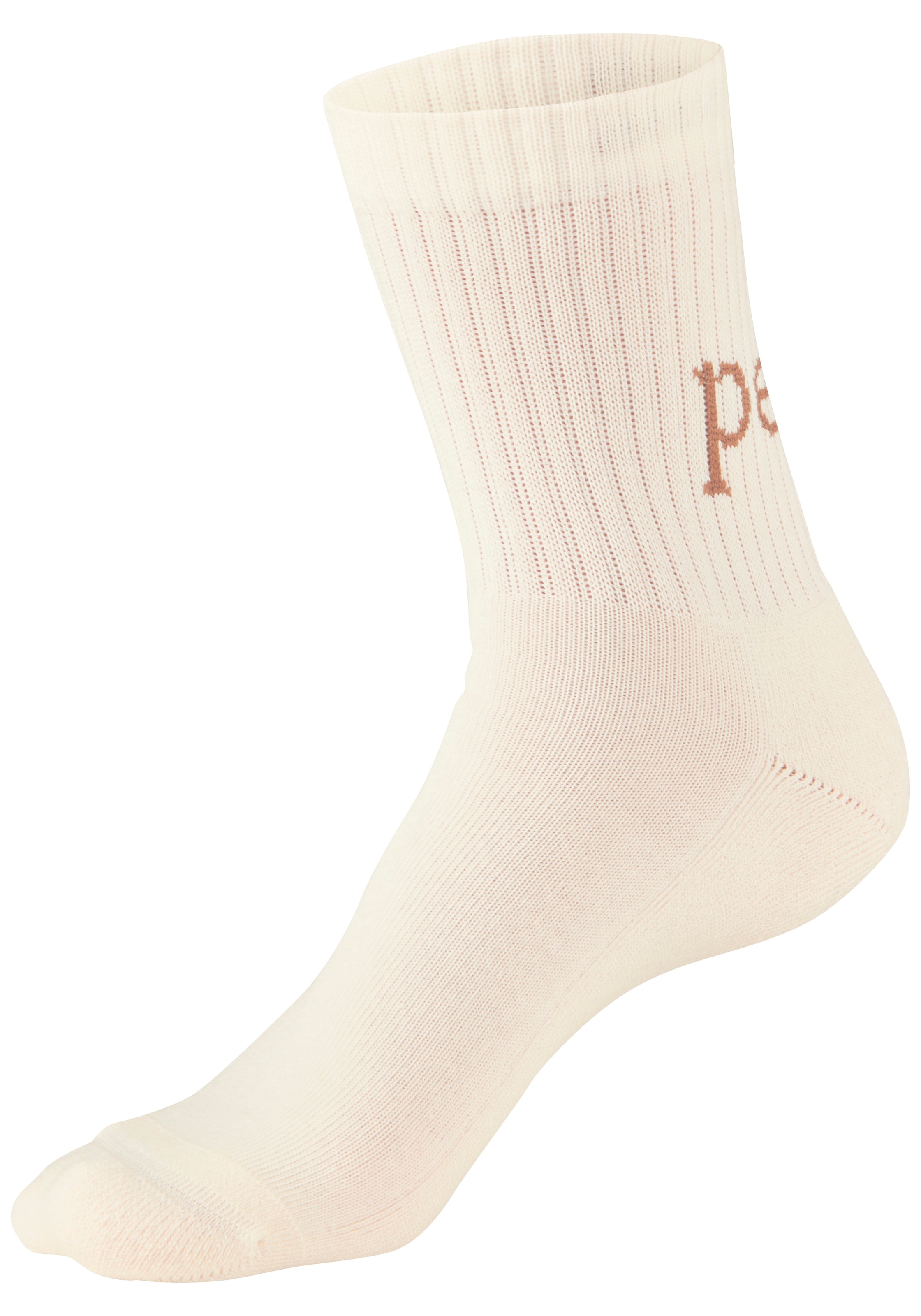 H.I.S Chaussettes de tennis »Damen Sportsocken daily socks« Paquet, 7 Couple tlg. avec du molleton bouclé au pied et des inscriptions attrayantes