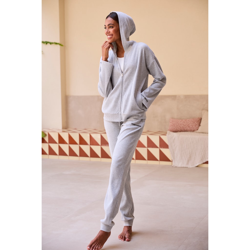 French Connection Sweatjacke, weiche Rippstruktur, Loungewear