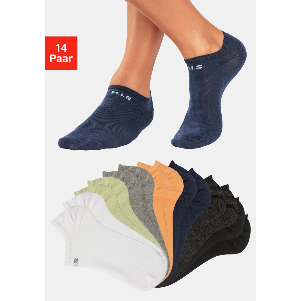 H.I.S Sneakersocken, (Packung), mit eingestricktem Markenlogo