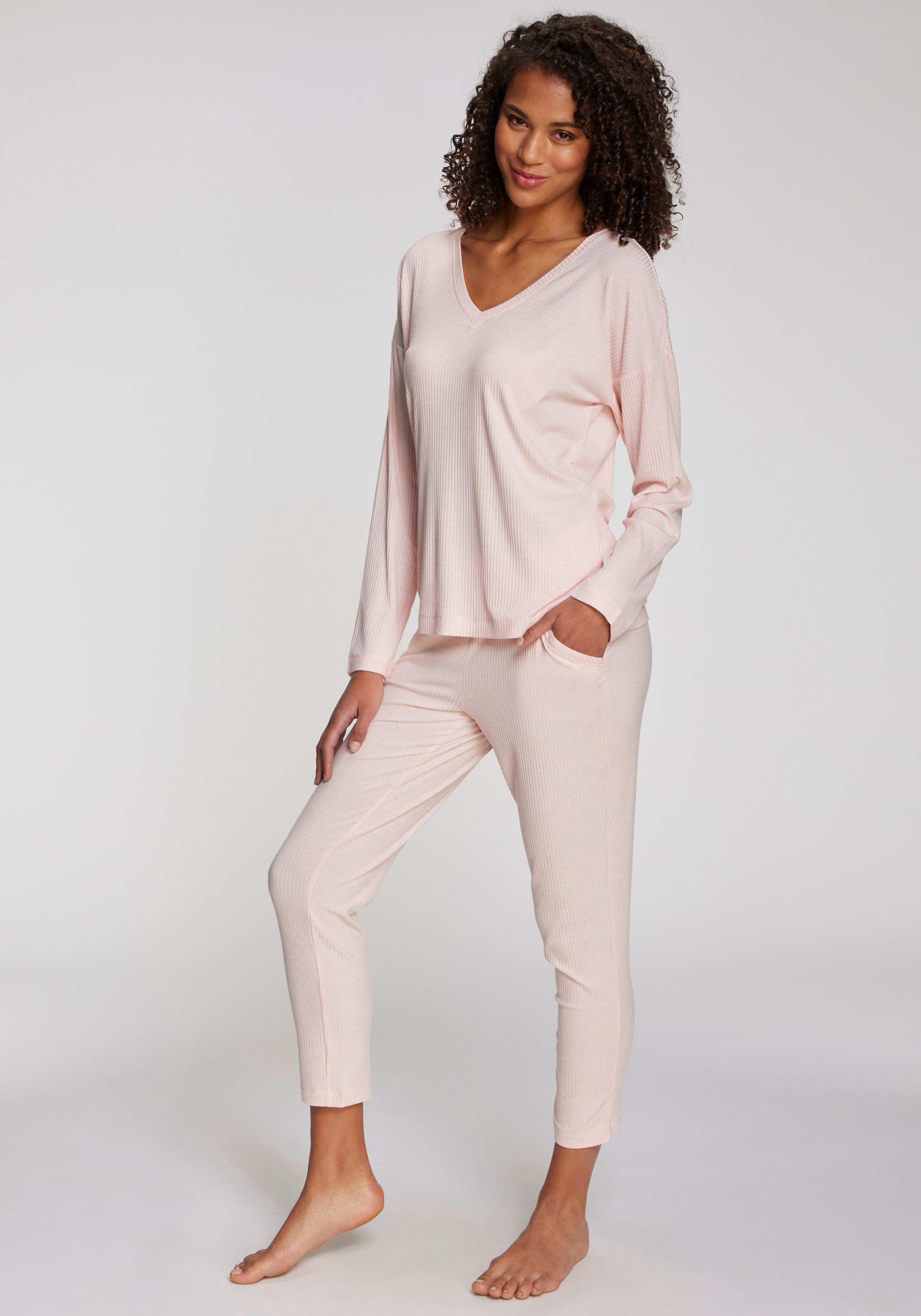 s.Oliver Pyjamahose  aus weicher Rippqualität