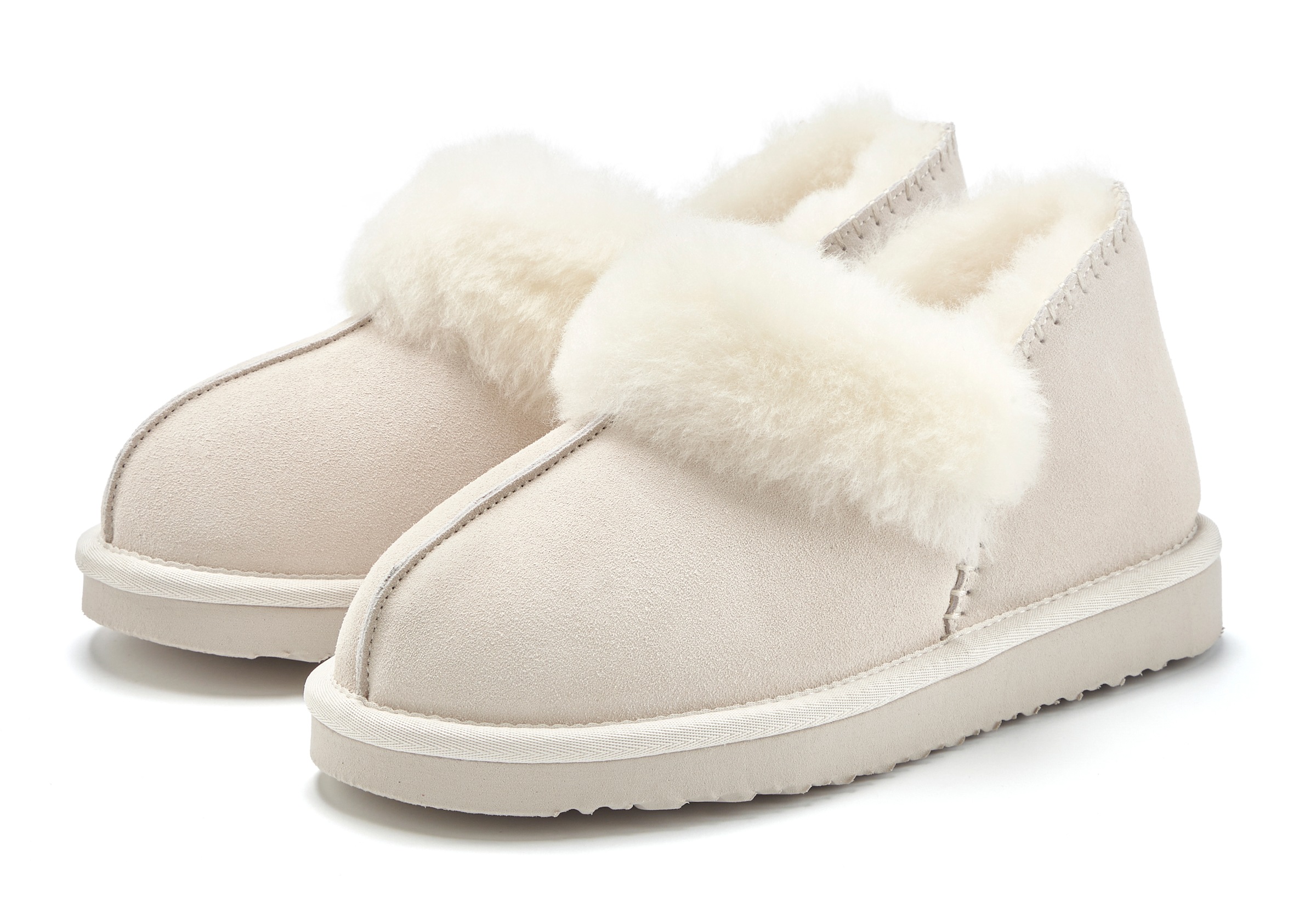 Vivance Hausschuh »Plüsch Hausschuh, Pantolette, Pantoffel, Homeslippers« mit kuscheligem Lammfell aus Leder