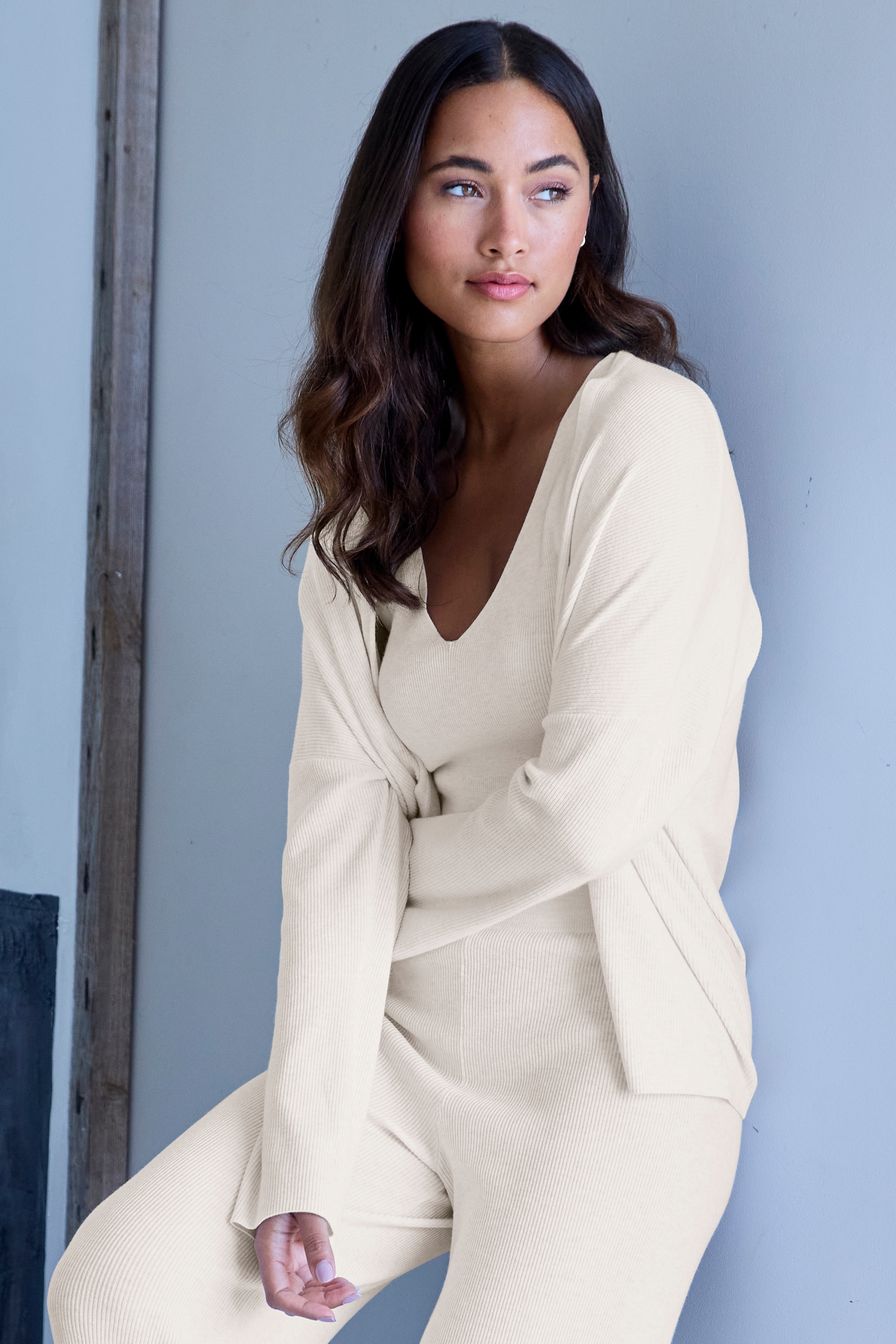 Copenhagen Studios Cardigan aus hochwertiger, feiner Rippe, Loungewear
