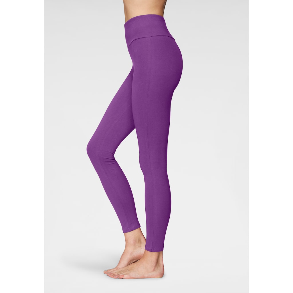 LASCANA Leggings, mit breitem Bündchen