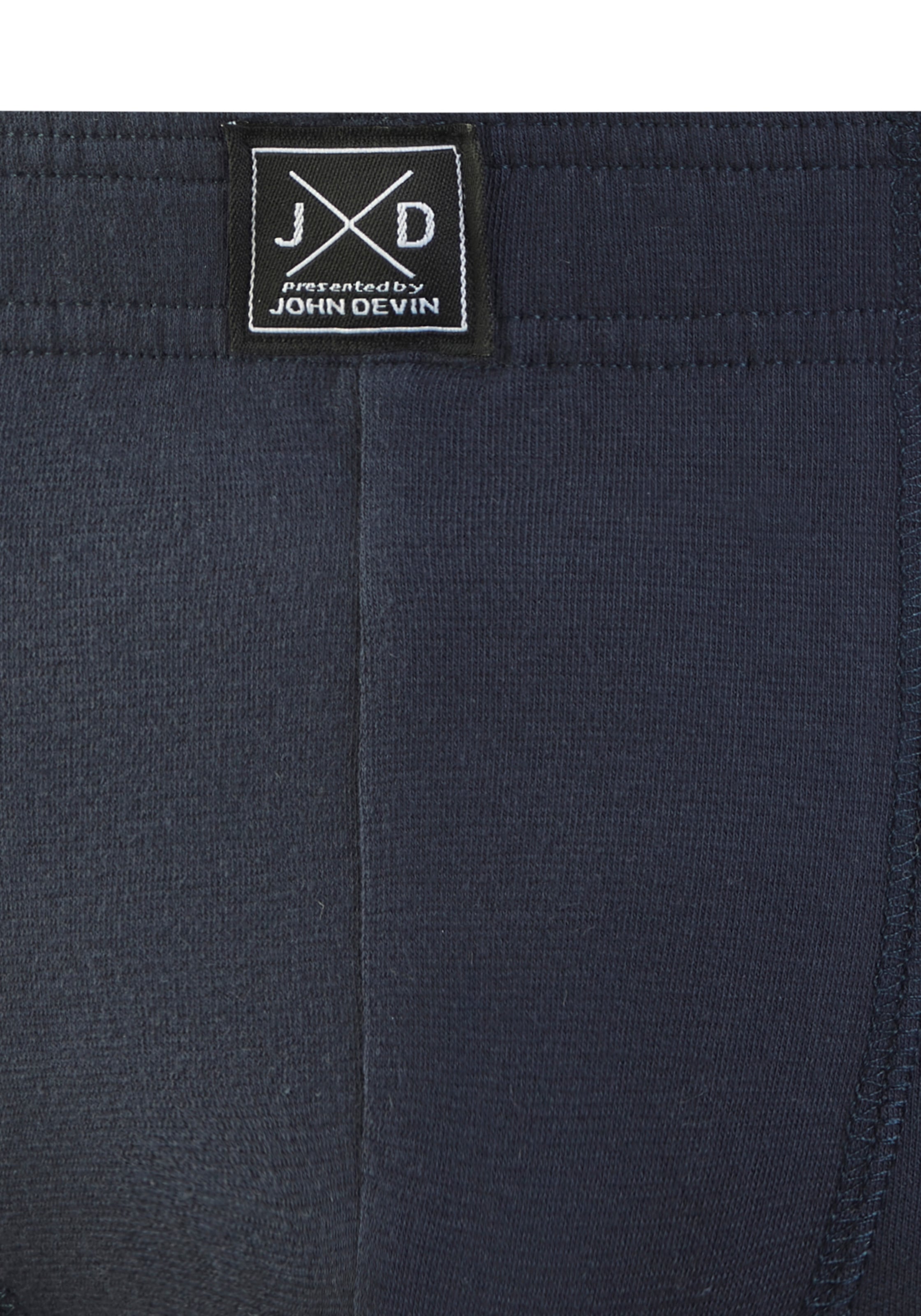 John Devin Boxer »Boxershorts für Herren« Paquet, 5 cuis uni, avec logo sur la ceinture, matière jersey