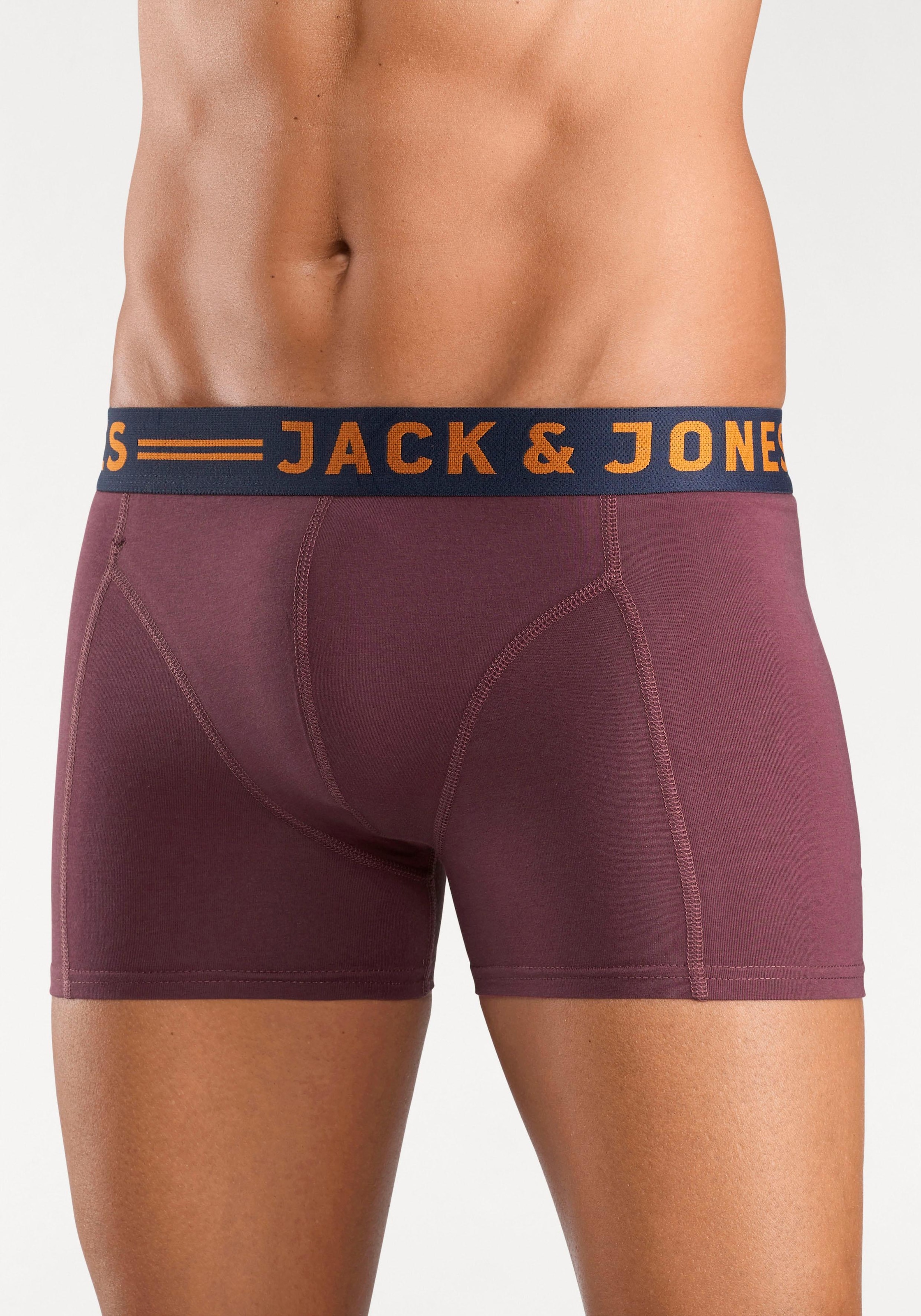 Jack & Jones Boxer »JAC Lichfield Trunks« Packung, 3 cuis mit kontrastfarbigem Bund