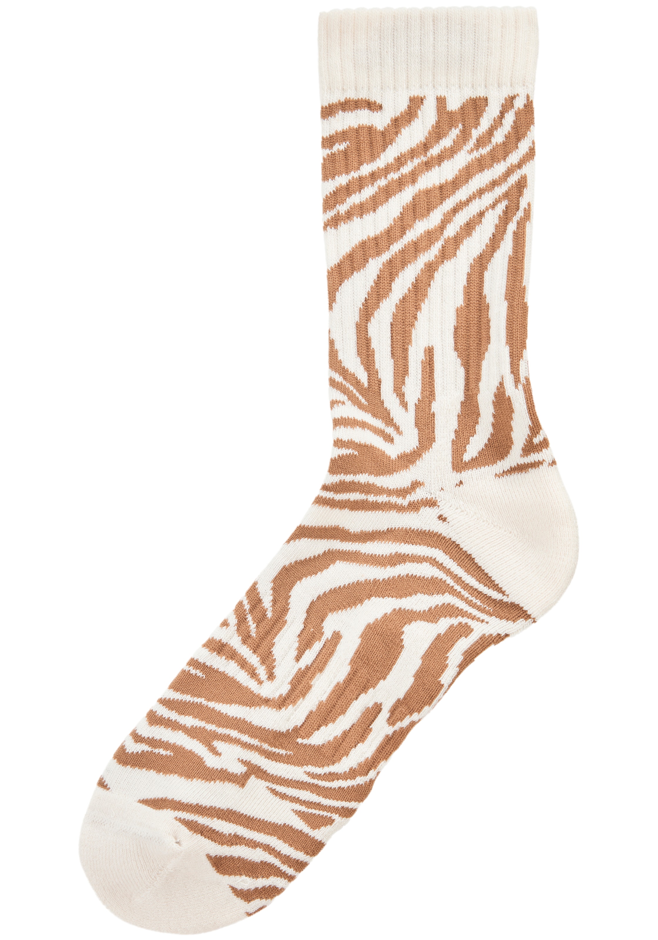 Buffalo Chaussettes de tennis »Damen Fussfrottee Sportsocken; modisch« Paquet, 5 Couple tlg. dans différents motifs animaliers