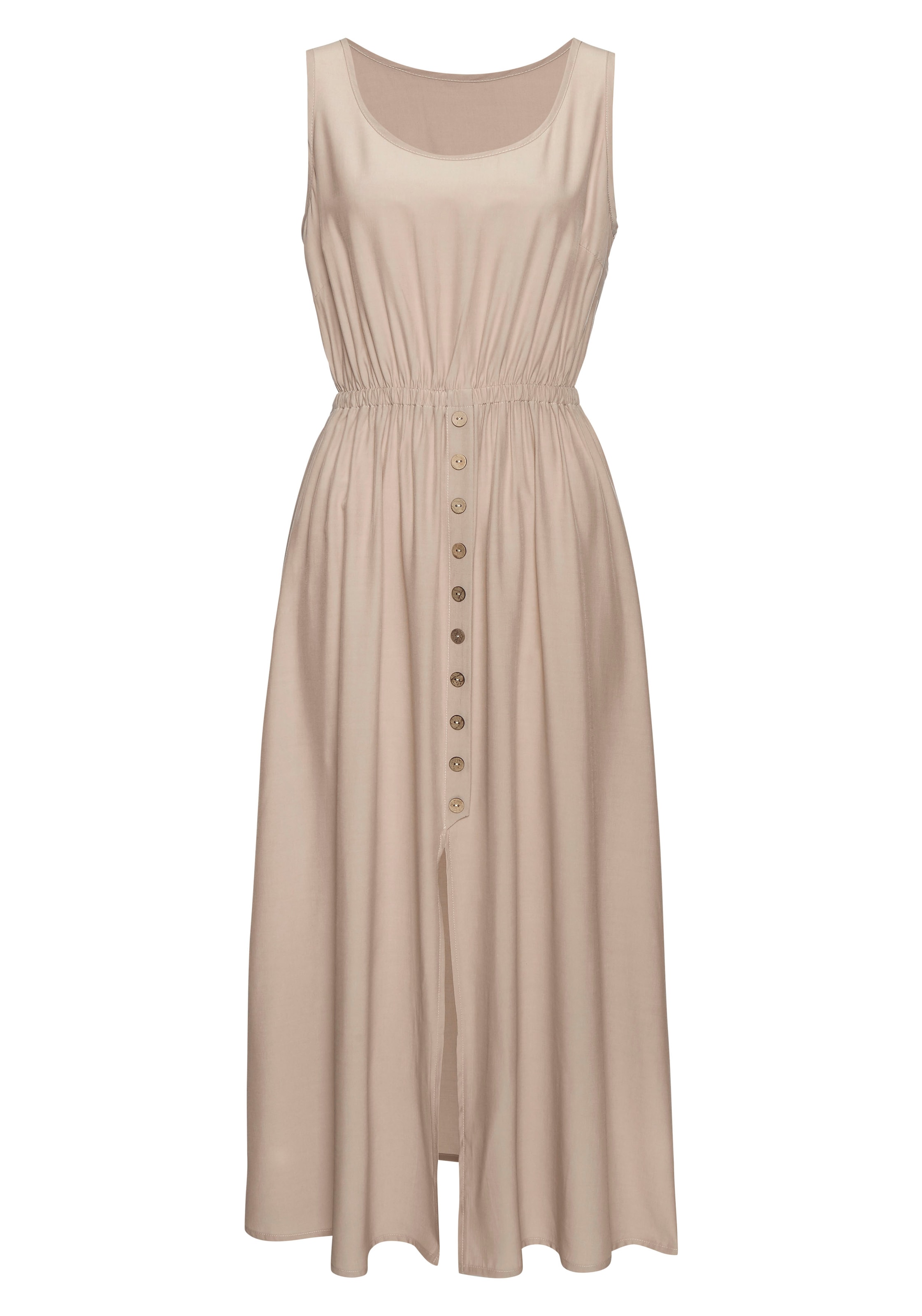 LASCANA Maxikleid, mit Zierknöpfen, Sommerkleid, modisch