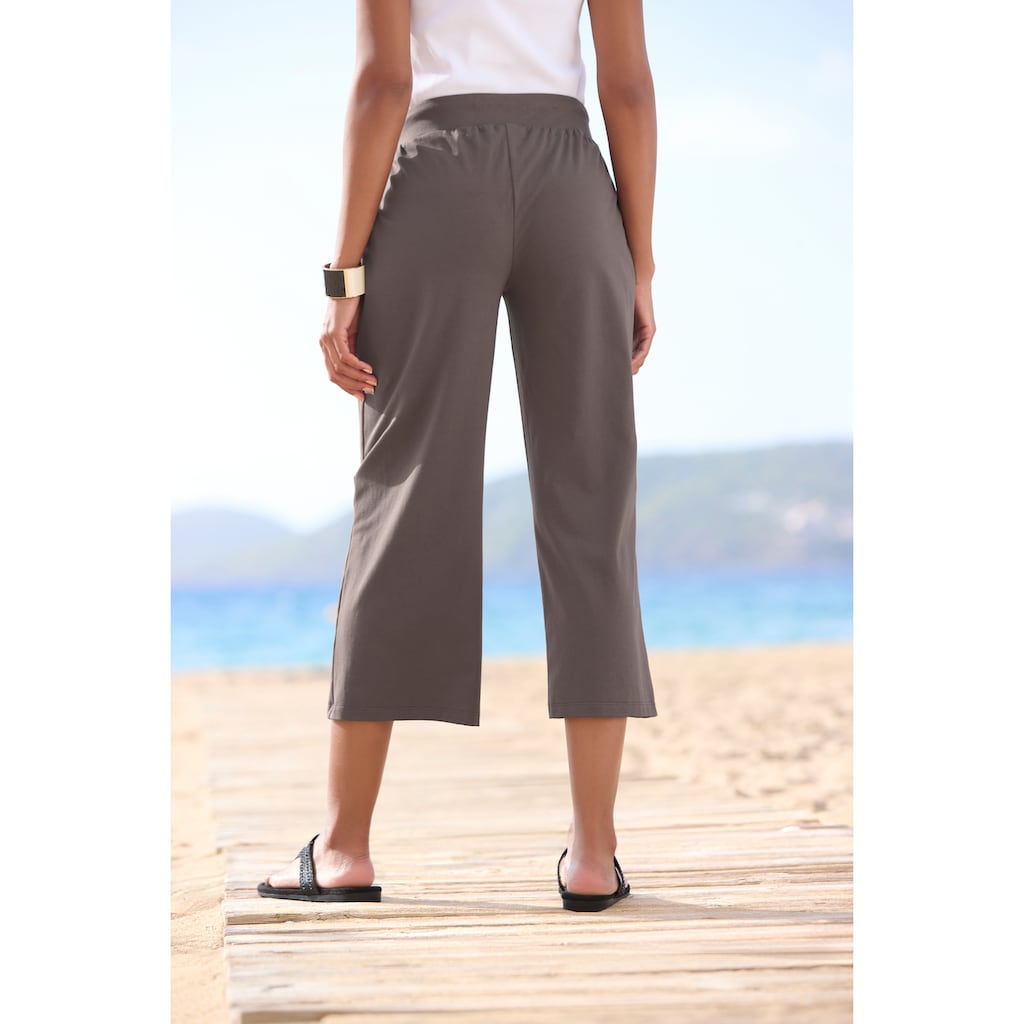 Beachtime 7/8-Strandhose, aus weichem Jersey, Wide-Leg, Jogginghose, Relaxhose