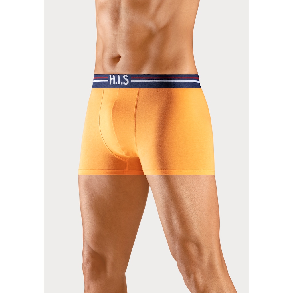 H.I.S Boxer »Boxershorts für Herren«, (Packung, 5 St.), mit Streifen und Markenlogo im Bund