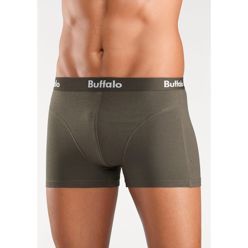 Buffalo Boxer »Boxershorts für Herren«, (Packung, 3 St.), mit Overlock-Nähten vorn