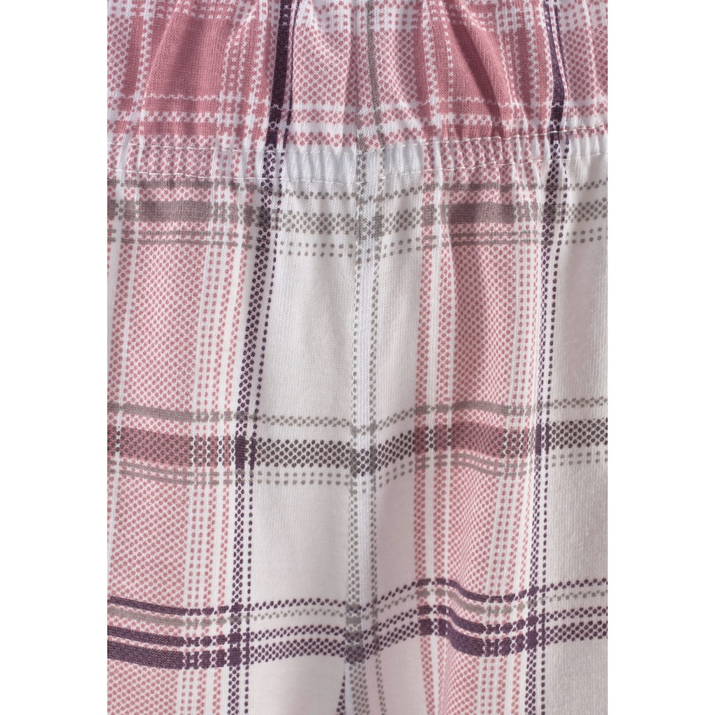 Arizona Schlafanzug, (4 tlg., 2 Stück), mit Hose im Karodesign