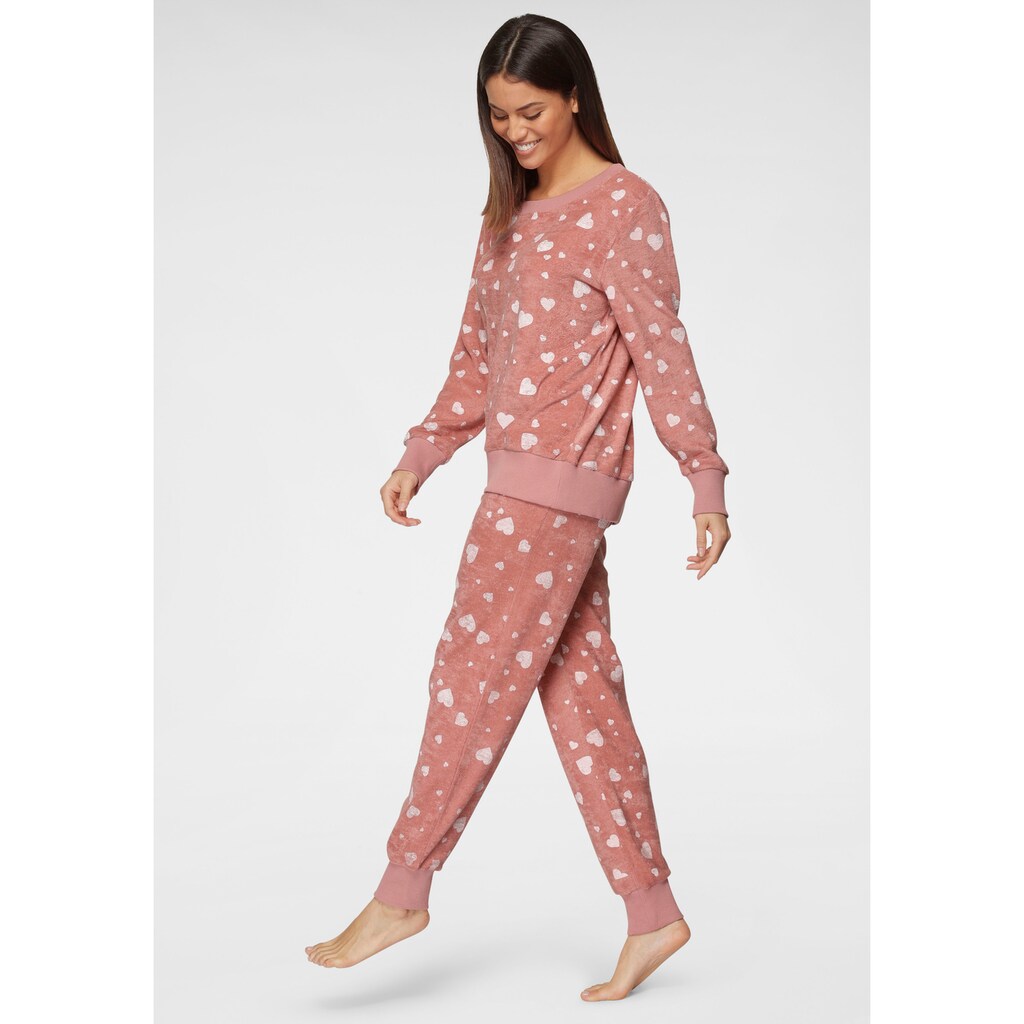Vivance Dreams Pyjama, (2 tlg.), mit Alloverdruck