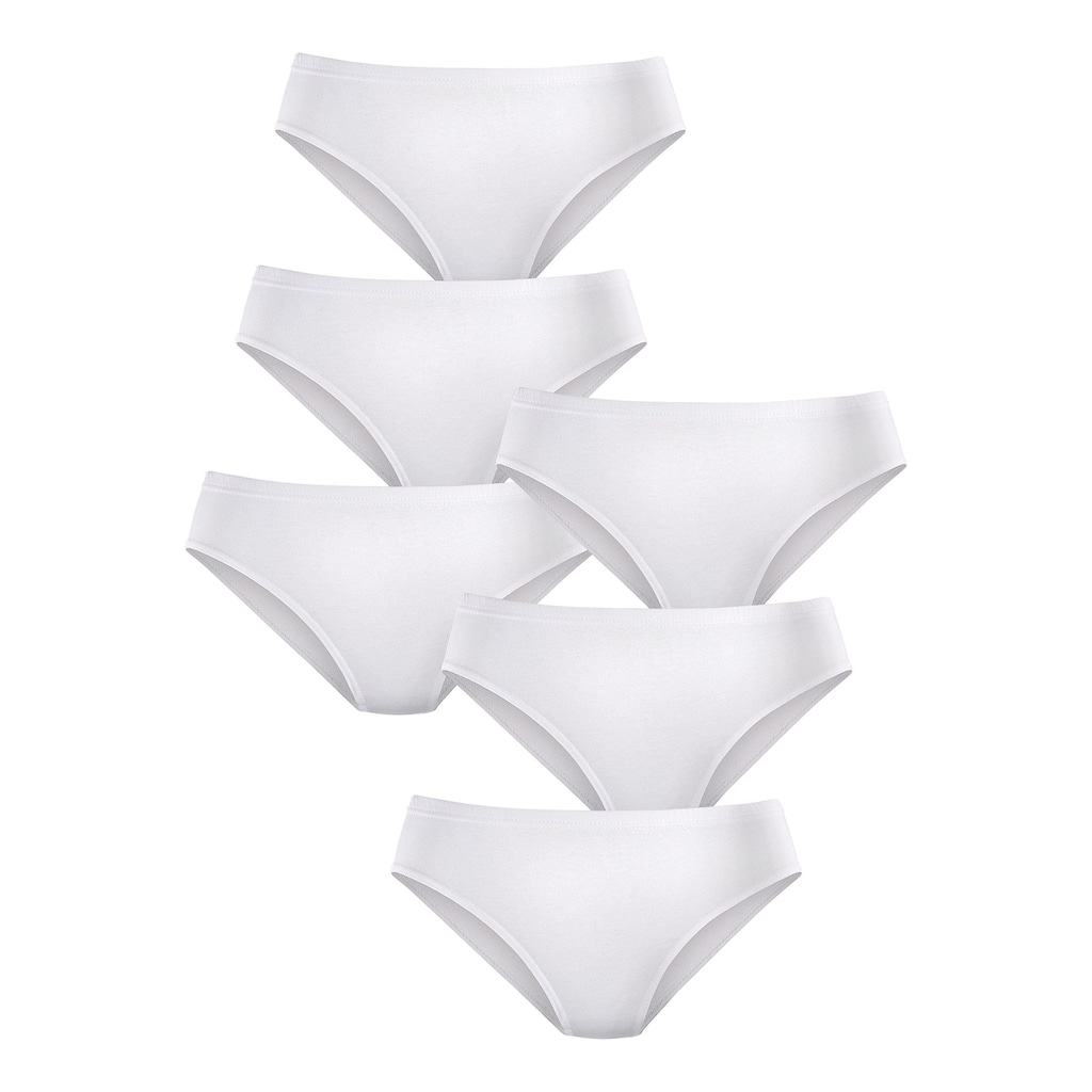 petite fleur Jazz-Pants Slips, (6er-Pack), aus reiner Baumwolle