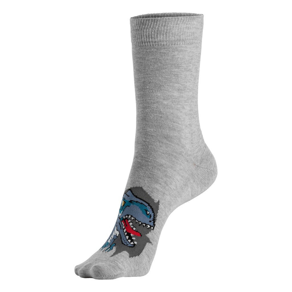 H.I.S Socken, (Packung, 5 Paar), mit Dinosauriermotiven